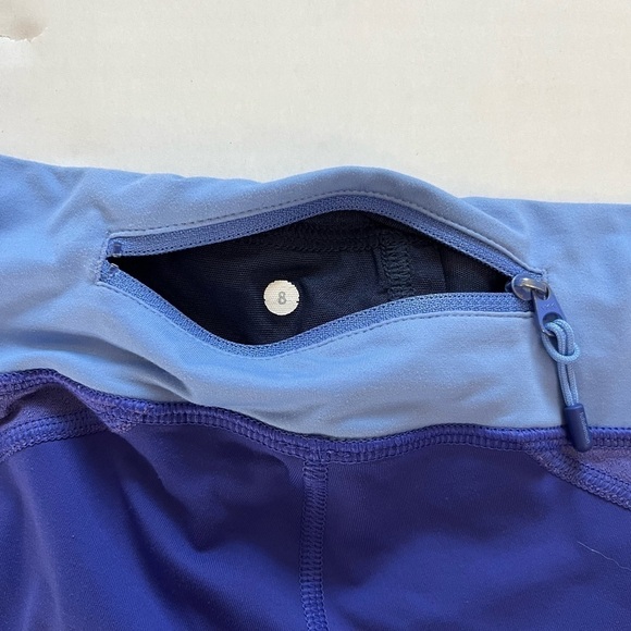 Lululemon Purple/Blue Birds Capri Leggings - Picture 6 of 10